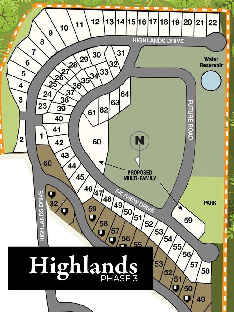 Shuswap Lake Estates - The Highlands Map